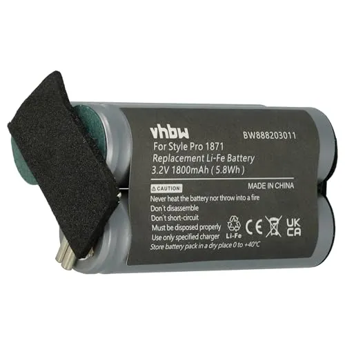 vhbw Akku Ersatz für Moser 1871-0071 für Haarschneidemaschine (1800 mAh, 3,2 V, LiFePO4)
