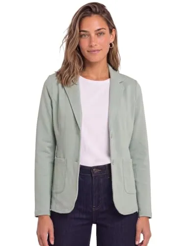 Street One Damen Basic Blazer Unifarbe in grün von Street One