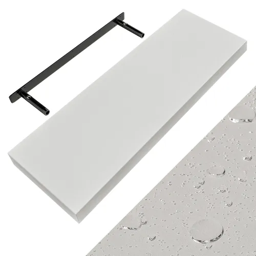 Casaria Wandboard Weiß - Hängeregal 70cm mit 15kg Tragkraft - Wandkonsolen: Stilvolles Schweberegal in mattem Weiß, ideal für Küche oder Wohnzimmer. Belastbar bis 15kg, perfekt zur optimalen Raumnutzung.