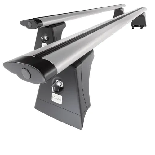 Mossa - Alu-Dachträger kompatibel mit Opel Meriva A MPV (2003-2009) - silbern Dachträger Dachgepäckträger - Montagepunkte 2