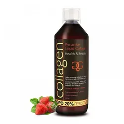 Collagen Pro-active Liquid Total Health Solutions Erdbeere 500 ml + 100 ml