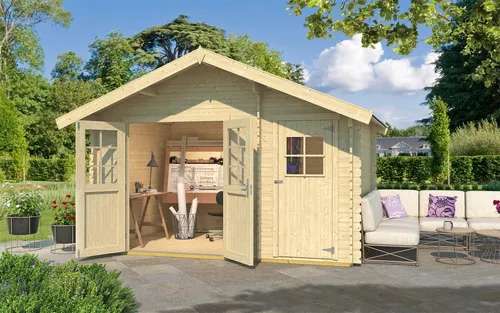 weka Gartenhaus 253 Gr.2, 28 mm, DT, Nebenraum ET von Weka