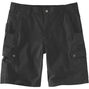 Carhartt Ripstop Cargo-Shorts - Schwarz - W38 - Herren-Shorts aus elastischem Baumwoll-Canvas für optimale Bewegungsfreiheit. Mit verstärkten Taschen und mehreren Utility-Fächern ideal für Job oder Freizeit.