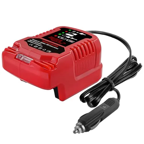 Auto Mini-Ladegerät Passt für Einhell 18V Power X-Change Akku, 2A Ersatz Schnell Ladegerät Tragbares Autoladegerät für PXC Akku mit LED-Anzeige (Zigarettenanzünder-Stecker)
