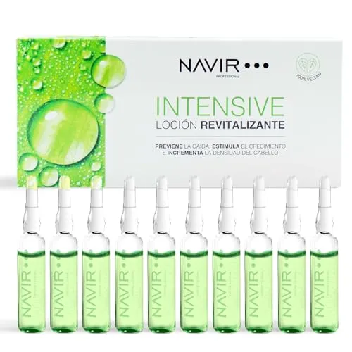 NAVIR Professional | Haarwachstums-Ampullen für Frauen & Männer – Mit Plazenta, Baical & Sojaextrakt – Gegen Haarausfall, Stimuliert Haarwachstum – 10x10ml