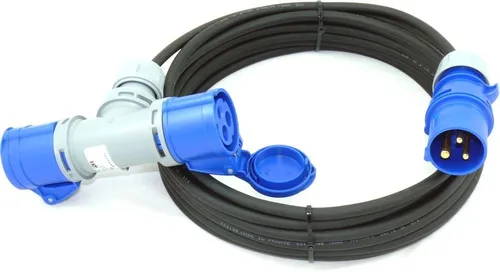 maxgo® CEE Verlängerung 2-Fach Kupplung PCE H07RN-F 3G2,5 5m - Robustes Verlängerungskabel mit 2-Fach Kupplung, ideal für den professionellen Einsatz im Außenbereich. IP44 Schutzklasse sorgt für Sicherheit auch bei widrigen Wetterbedingungen.