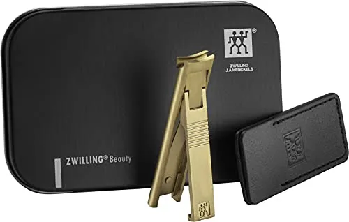 ZWILLING TWINOX Nagelknipser mit Metall Geschenkbox, Gold Mattiert - Nagelknipser aus rostfreiem Edelstahl, perfekt für präzise Ergebnisse dank starker Hebelwirkung. Inklusive eleganter Geschenkbox für stilvolle Aufbewahrung.