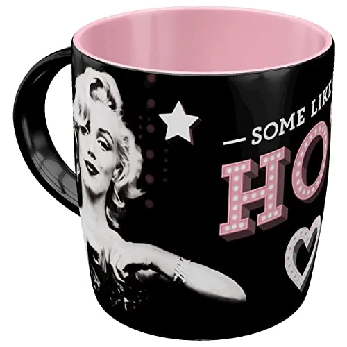 Nostalgic-Art Retro Kaffee-Becher, 330 ml, Marilyn – Some Like It Hot – Geschenk-Idee für Film-Fans, Original Lizenzprodukt (OLP), Keramik-Tasse, Vintage Design
