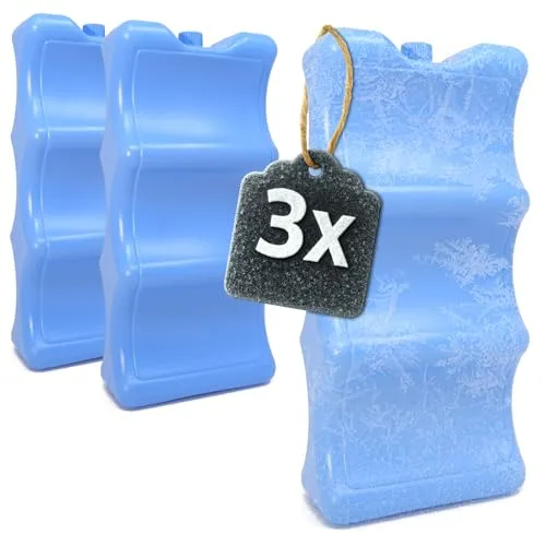 com-four® 3x Kühlelement für Dosen und kleine Flaschen - Dosen Eis-Akku - Eis-Packs für Kühlbox und Kühltasche - Kühlakkus für Haushalt und Freizeit - blauer Kühl-Pack