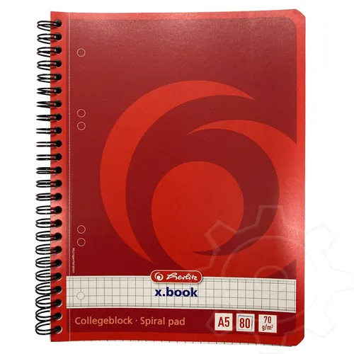 Herlitz Collegeblock A5 70g/m 80 BI kar Rand links