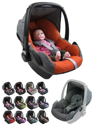BambiniWelt by Rafael K. Babyschale Ersatzbezug kompatibel mit Maxi Cosi Pebble Babyschale 5-tlg, ab: 0+, bis: 14 Monate