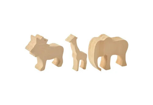 EDUPLAY Experimentierkasten Schnitzholz Zootiere