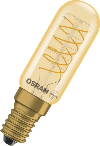 OSRAM LED Röhre Vintage 1906 T26 Spiral, 4,8W, E14, gold, klar, empfohlen für Sideboardbeleuchtung, Displayleuchte, Vitrine, lineare Raumbeleuchtung
