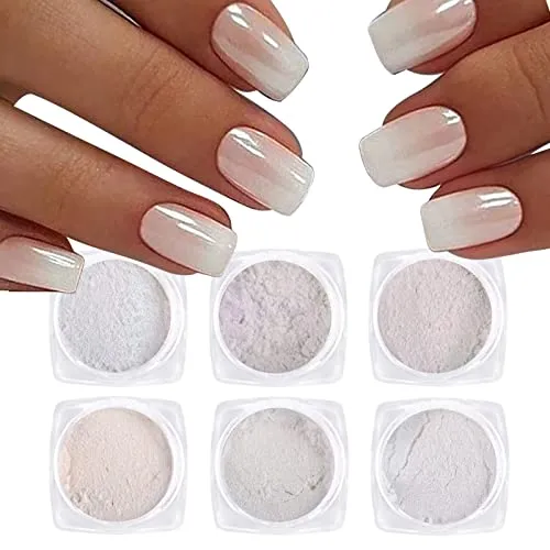 GZSYY Pearl Powder Nail Chrome Glitzerpuder Nagel Spiegel Pulver 6 Stück Chamäleon Metallic Nail Art Pulver Pigmente für Nagel Dekoration, Color11