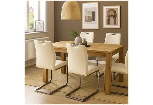 HTI-Living Esszimmerstuhl Esszimmerstuhl 4er Set Cremeweiß Nelly (Set, 4 St), Schwingstuhl Wartezimmerstuhl