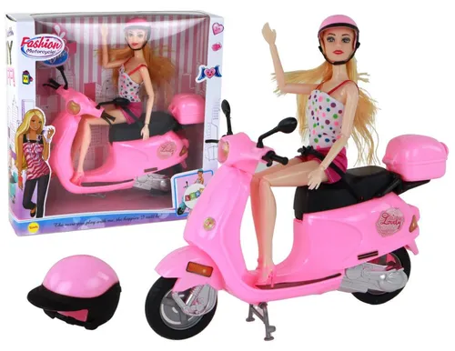Lean Toys Pink Scooter Puppet Set Bewegliche Teile