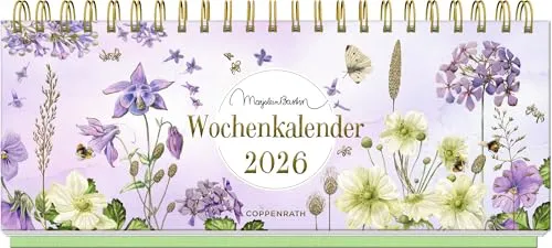 Wochenkalender 2026: Violett Tischkalender mit Wochenplaner - Hochwertiger Tischkalender mit Wochenplaner, Eintragmöglichkeiten, Ferienübersicht und Geburtstagsplaner – perfekt für die Organisation von Geburtstagsgeschenken und Terminen.