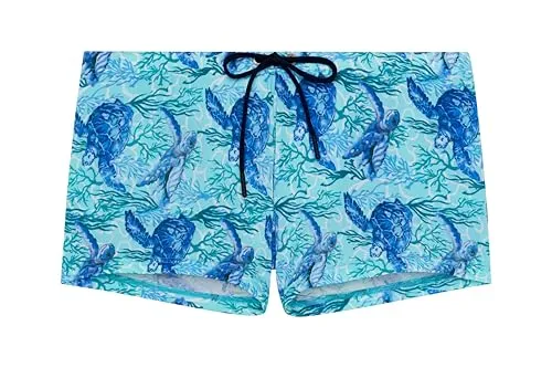 Hom Badehose Swim Shorts Tartane Blau S - Stylische Bade-Shorts mit attraktivem Motivprint, perfekt für den Strand. Hergestellt aus leichtem, schnelltrocknendem Material für optimalen Tragekomfort.