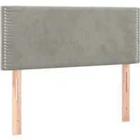 vidaXL Kopfteil Hellgrau 90x5x78/88 cm aus Samt von vidaXL