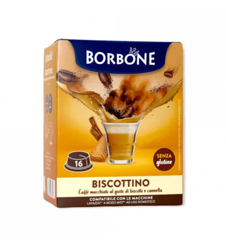 KAFFEE KEKS UND ZIMT CAFFÈ BORBONE BISCOTTINO - 16 A MODO MIO KOMPATIBLE KAPSELN