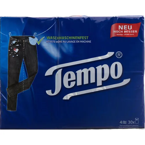 Tempo Taschentücher Classic, 4-lagig, 30 x 10 Stück von Tempo