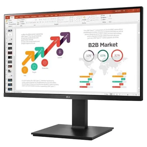 LG Electronics 24BP450S Computerbildschirm - 24 Zoll Full HD Monitor mit 1920 x 1080 Pixel Auflösung, ideal für klare Bilddarstellung und komfortables Arbeiten.