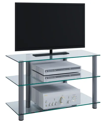 VCM 14120 My Media TV-Rack Aluminium/Glas