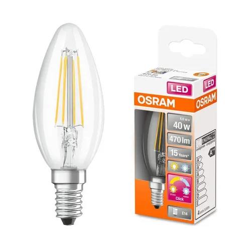 Osram LED Filament Kerze 5W = 40W E14 klar 470lm Relax & Active warm & kaltweiß