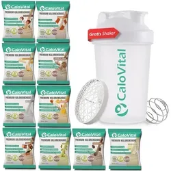 CaloVital Hochkalorische Trinknahrung mit Gratis Shaker - 10er Set - Hochkalorischer Shake zur Unterstützung der Gewichtszunahme. Ideal für Menschen mit Untergewicht oder Appetitlosigkeit. Enthält hochwertige Kohlenhydrate und Proteine für eine schnelle Energiezufuhr.