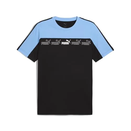 PUMA Herren Around The Block T-Shirt XXL Team Light Blue - T-Shirts für Herren, aus hochwertigem Single Jersey-Material, mit bequemem Rundhalsausschnitt und lässigem Regular Fit für optimalen Tragekomfort.