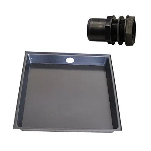 Leckagewanne Überlaufwanne 72x72 cm mit Stutzen