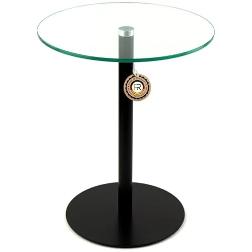 freeroom24 Designer Beistelltisch Glas Schwarz Matt 50x50x30cm - Vielseitiger Wohnzimmertisch - Stilvoller Beistelltisch aus Glas mit stabiler Ablagefläche für Kaffeetassen, Bücher und Dekoration. Ideal als Couchtisch oder Blumenhocker. Made in Germany – für Qualität und Langlebigkeit.