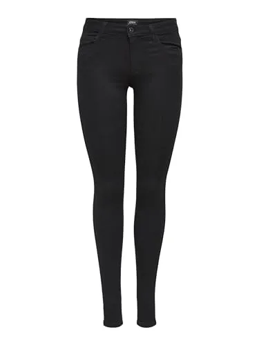 ONLY Female Skinny Jeans ONLROYAL - Perfekter Sitz und Stil - Stylische Skinny Fit Jeans mit mittlerer Taille, aus 69% Baumwolle und 29% recyceltem Polyester für nachhaltigen Modegenuss.