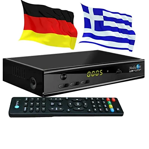 Griechische TV Greek TV Sat-Receiver Mediaart- 4 HDTV USB Hellasat 39°E + Astra 19° vorprogrammiert