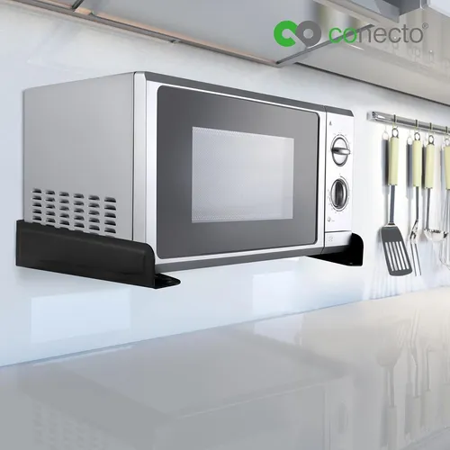 Mikrowellenhalterung universell Wandhalter Mikrowelle Backofen Küche schwarz