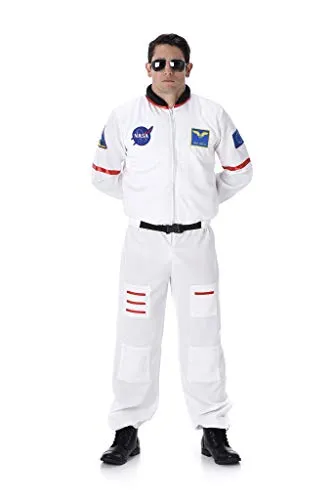 Karnival Astronaut Kostüm für Herren, Größe M - Stylisches Astronauten-Kostüm mit Overall und Gürtel, ideal für Karneval und Mottopartys. Hergestellt aus 100 % Polyester, handwaschbar und in weiteren Größen erhältlich.