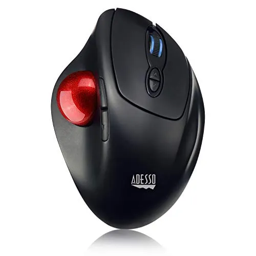 Adesso Maus mit Trackball (2,4 GHz, kabellos, programmierbar, ergonomisch, abnehmbar), iMouse T30