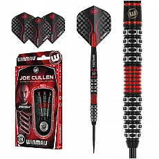 WINMAU Joe Cullen Special Edition Dartpfeile 24g - Steel-Dartpfeile Set mit 90% Wolfram, ideal für Profis. Hochwertige Flights und Schäfte, perfektioniert mit edlem Onyx-Coating für ein einzigartiges Spielgefühl.
