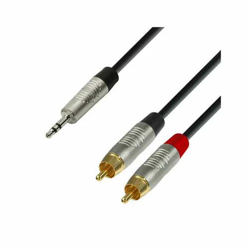 ADAMHALL Audiokabel REAN 3,5mm Klinke stereo auf 2x Cinch male 6m