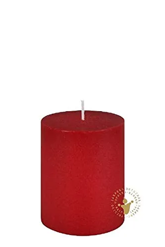 Stumpenkerzen Boutique durchgefärbt Antik-Rot Ø 80 x 150 mm, 1 Stück, geprüfter Abbrand, ruß- und raucharm