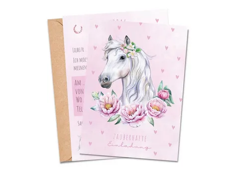 MeinBaby123® Einladungskarten Kindergeburtstag inkl. 10 Umschläge, Kindergeburtstag Jungs und Mädchen, Geburtstagseinladungen Kinder