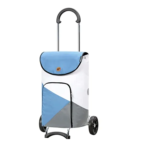 ANDERSEN Einkaufstrolley Scala Shopper Ester blau 47 L - Hochwertiger Einkaufsroller mit wasserabweisender Tasche und leichtgängigen, leisen Rädern. Klappbar und stabil, ideal für den täglichen Einkauf. Tragkraft bis 40 kg.