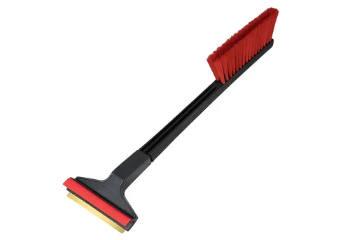 L & P Car Design Eiskratzer Auto 1 Stück Schneebürste und Eisschaber 42 cm Messingklinge Rot Original Murska