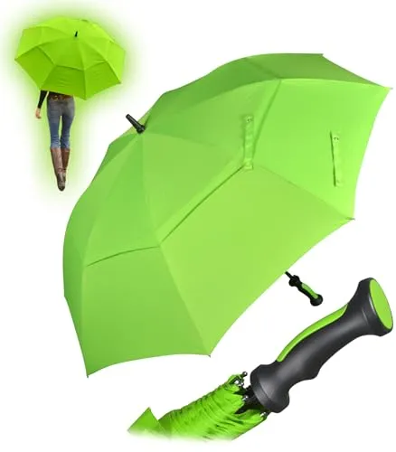 iX-brella XXL Fiber-Golfschirm 130 cm Automatik in grün von iX-brella