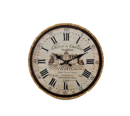 Melody Jane Puppenhaus Französische Kork Wanduhr 1:12 Maßstab Miniatur Zubehör