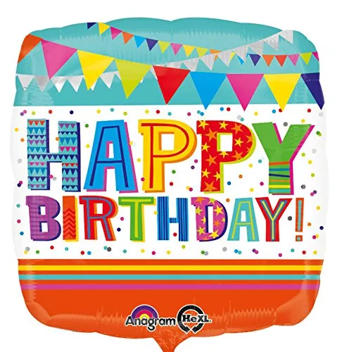 Amscan Standard-C knalligen Happy Birthday Luftballon