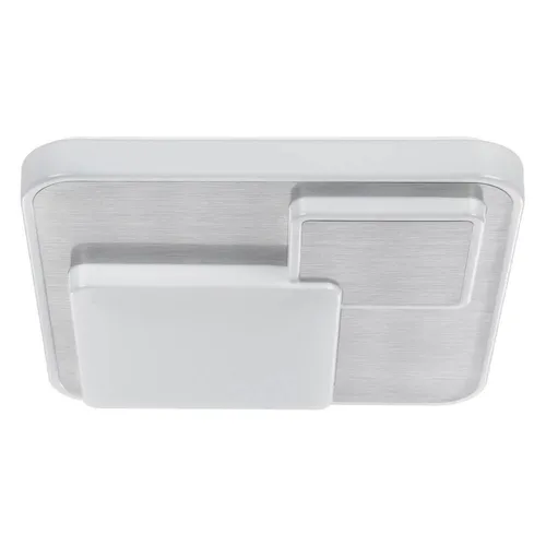 EGLO LED Deckenleuchte Lepreso - Moderne Deckenlampe in Weiß und Silber für Wohnzimmer, Küche oder Flur, bietet warmweißes Licht (19,5W, 2300 Lumen) für entspannende Atmosphäre.