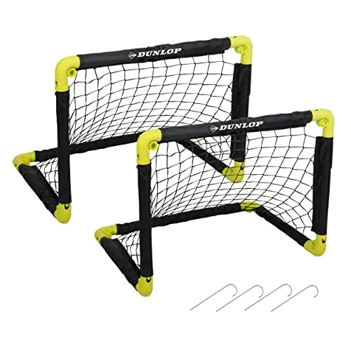 Dunlop Fußballtor Set – Faltbar und platzsparend, 50 x 44 x 44 cm - Tore & Netze – Ideal für Garten-Training, platzsparend und einfach zu verstauen, perfekt für Fußballbegeisterte.