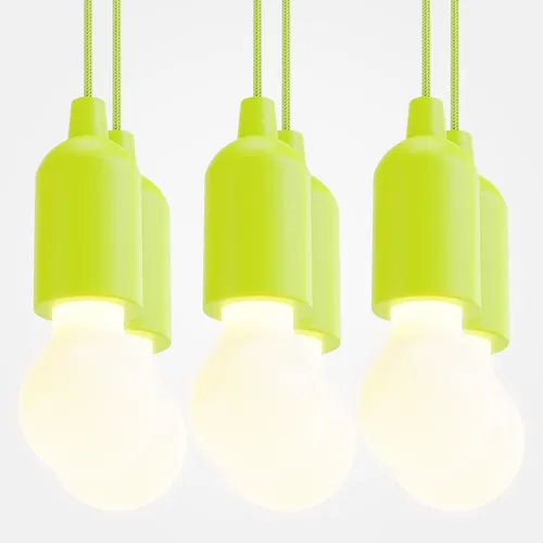 greate 6x LED Lampe batteriebetrieben 1W - kabellose Zelt Leuchte, Camping Licht