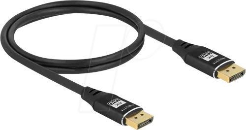DELOCK 80620 - DisplayPort 1.4 Kabel, 8K 60 Hz, schwarz, 1,0 m